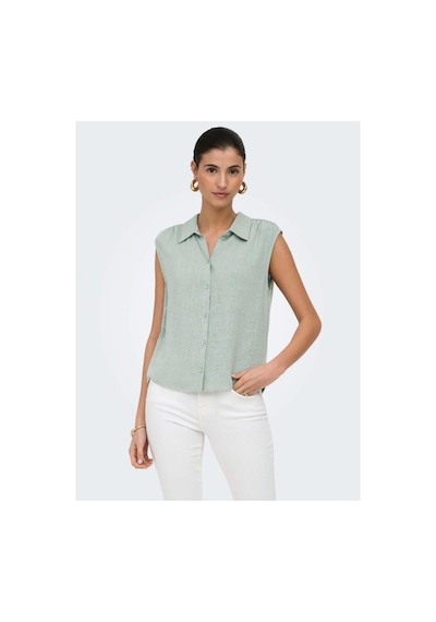 Only Onlsıesta S/l Linen Bl Kadın Keten Gömlek 15367416 Turkuaz
