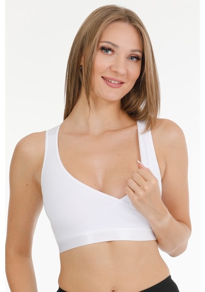 Parlingerie Sporcu Emzirme Büstiyeri Beyaz