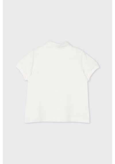 Panço Erkek Çocuk Yakalı Kısa Kollu T-shirt Ekru
