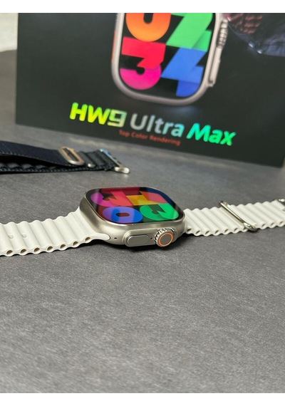Wearfitpro Hw9 Ultra Max 49mm Amoled Ekran 2.2inç Çift Kordon Vidalı Kordon Kilitli Akıllı Saat
