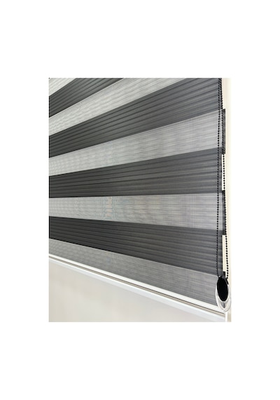 Binbirperde Antrasit Pileli Zebra Stor Perde Ev/ofis Perdesi Aluminyum Sistem