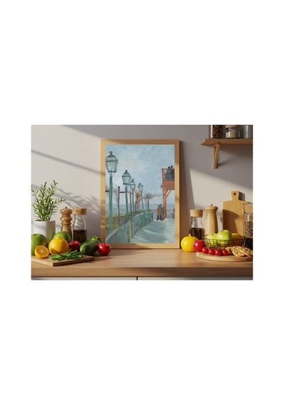 Klasik Sanat Van Gogh Moulin De Blute-fin Terası Çerçevesiz Poster 21x30 Cm A4 Tablo Yağlı Boya