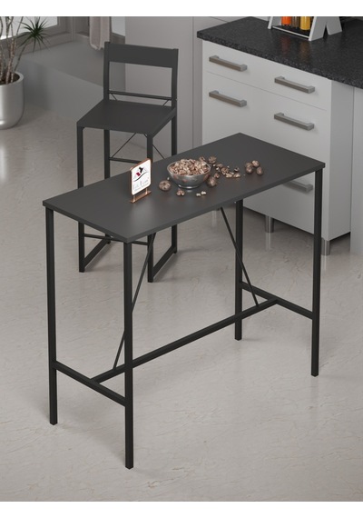 Retodesign Siyah Bar Masası / Yemek Masası 1652s