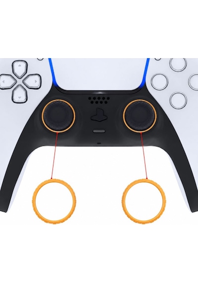 Ps5 Ring Dualsense Analog Çerçevesi Playstation 5 Kol Tamir Parçası 2 Adet Halka Turuncu