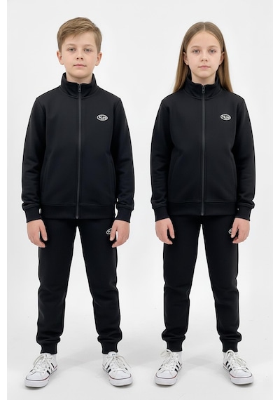 New Kids Fermuarlı Cepli Çocuk Unisex Eşofman Takımı-90928 Siyah