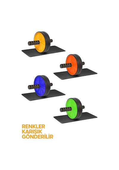 Fitness Karın Egzersiz Aleti Ab Roller 2x Tekerlekli Mekik Ev Spor İncelme Kas Yapma Aleti S309