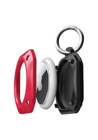 Buff Tagsafe Proshield Taşınabilir Anahtarlık Apple Uyumlu AirTag Kılıf Red