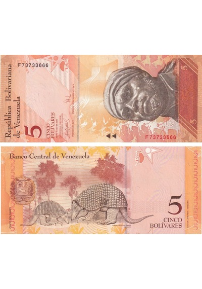 Venezuela, 5 Bolivar 2007 P 89 Çil Eski Yabancı Kağıt Para