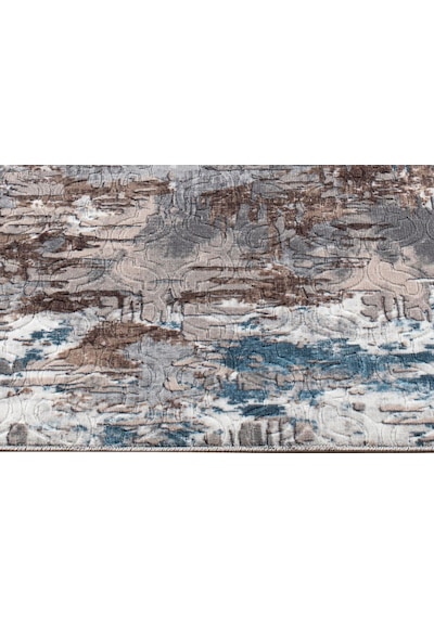 Raschel Carpet Mavi-kahve Emboss Çökme Kalın Yumuşak Kaymaz Özel Taban Halı Yolluk