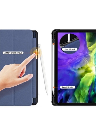 Dux Ducis iPad Uyumlu Pro 12.9 2021-2020-2018 Kılıf Kalem Yerli Soft Tpu Mıknatıslı Domo Series Kılıf- 5775