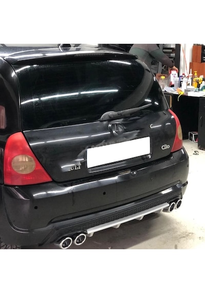 Renault Clio Mk2 Hb Gri Difüzör Çiftli Kare Egzoz Görünümlü D Tip Difizör 1998-2005