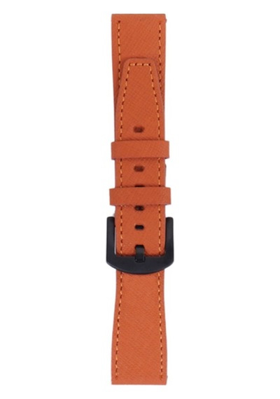 Fro Lw38-43 20 Mm Hakiki Deri Safiano Turuncu Kordon Siyah Toka