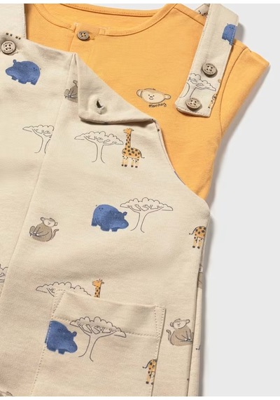 Mayoral Erkek Çocuk T-shirt Tulum Takım 1664 Bej