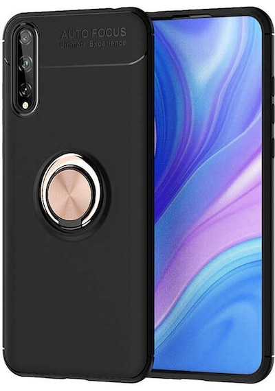 Huawei P Smart S Y8p Kılıf Kamera Çıkıntılı Renkli Yüzüklü Standlı Mıknatıslı Kapak Ravel