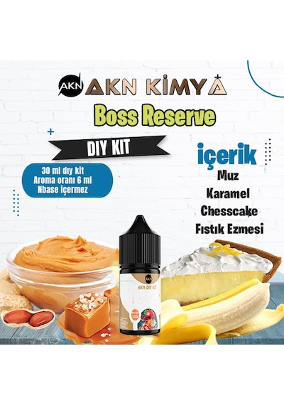 Boss Reserve Cutwood Dıy Kit Muz Karamel Kek Gıda Aroması %20 Oranda Aroma İçerir Hazır Değildir 30 Ml