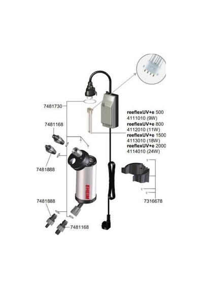 Eheim Reeflex Uv+e 500 Uv Filtre
