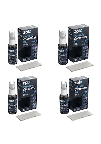30ml Taşınabilir Temizleme Kiti Dörtlü Set Gözlük Telefon Tablet Akıllı Saat Küçük Ekran Temizliği 15 18 Bez Hediyeli