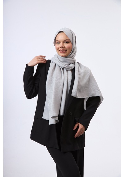 Mirsoy Scarf Velora Modern Desen Şal Gri