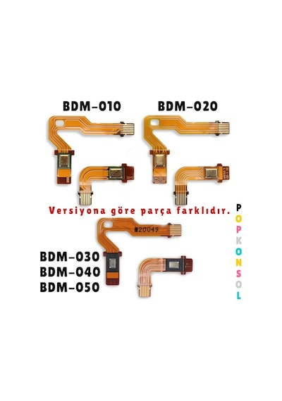 Ps5 V1 Kol Mikrofon Flex Kablo Seti Dualsense Versiyon 1 Bdm 010 Yedek Parça Siyah