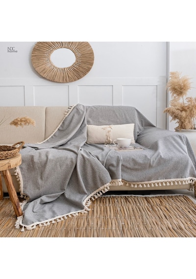 Dnc Home Tekstil Gri Antrasit Keten Koltuk Örtüsü 170 X 220 Antrasit - Gri
