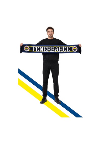 Fenerium Fenerbahçe Lacivert Üç Renkli Unisex Dokuma Atkı Uv Kutu Hediyeli Lacivert Lzr