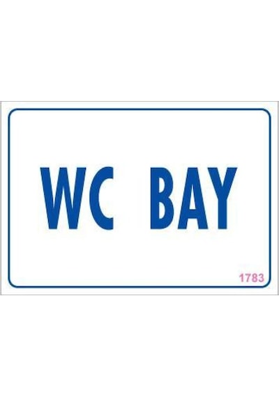 Wc Uyarı Levhası 17,5x25 Kod:1783 - Elwm-292177