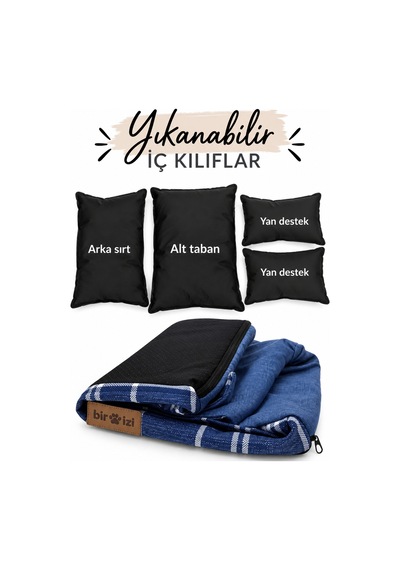 Kedi Ve Köpek Koltuğu Tamamen Fermuarlı Çıkarılabilir İç Minder Boncuk Elyaf Kaydırmaz Taban Kedi Ve Köpek Yatağı Ekose Düz Lacivert 1715081704 Kedi Ve Köpek Koltuğu Tamamen Fermuarlı Çıkarılabilir İç Minder Boncuk Elyaf Kaydırmaz Taban Kedi Ve Köpek Yatağı Ekose Düz Lacivert 1715081704