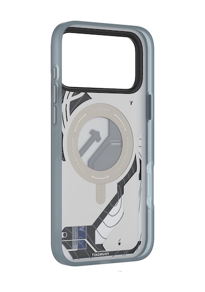 Apple Uyumlu iPhone 17 Pro Kılıf M-safe Şarj Özellikli Youngkit Starship Serisi Kapak Beyaz Beyaz