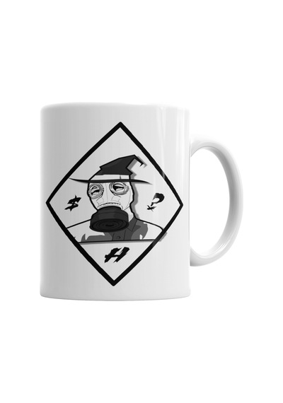 Gas Mask Hermetic Kupa Bardak Porselen Karışık