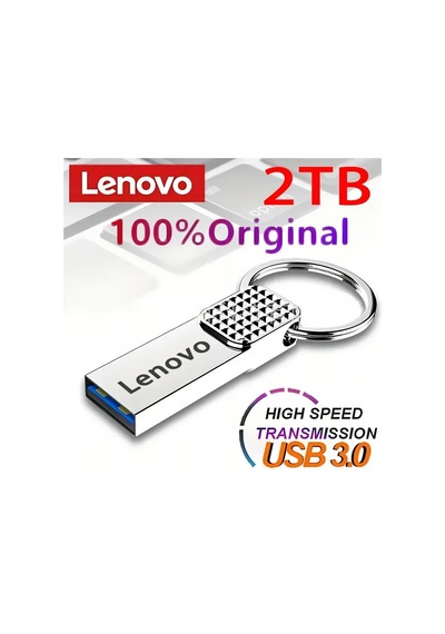 Lenovo Usb 2tb 512gb Usb Flash Sürücü Metal Usb 3.0 Kalem Sürücü Anahtarı 1tb 1tb Silver