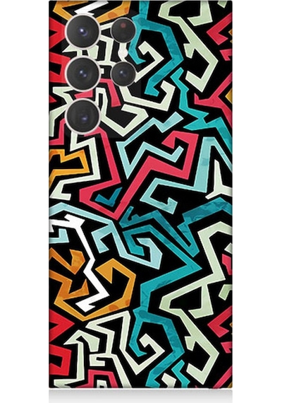 Samsung Galaxy S23 Ultra Uyumlu Silikon Kılıf Pop Art Grafiti Grunge