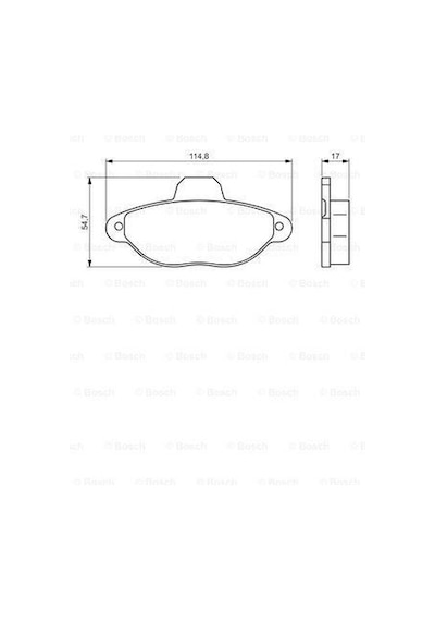 BOSCH 986495255 Fren Balatası Ön 500 07- 1.2 Panda 03- 1.2 Punto I 93- / Y 95- / Ka 08- 1.2