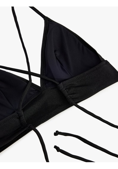 Koton Çapraz Askılı Bralet Bikini Üstü Siyah 6sak10016mm