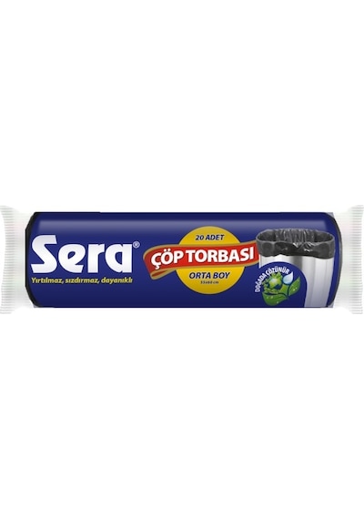 Sera Normal Orta Çöp Torbası 30 L Siyah 55 x 60 CM