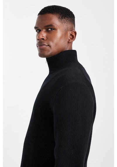 Jack & Jones Premium Regular Fit Yarım Femruarlı Dik Yaka Kazak Erkek Kazak 12301708 Siyah Jack & Jones Premium Regular Fit Yarım Femruarlı Dik Yaka Kazak Erkek Kazak 12301708 Siyah