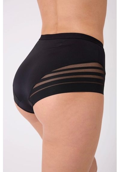 Freshness 1032 Lazer Kesim Tül Boxer Korse Siyah