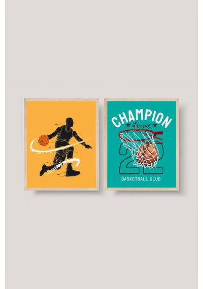 Vetro Basketbol Çerçeveli Poster Set 30x40 Cm Sku: Smgstk45d09b1b39