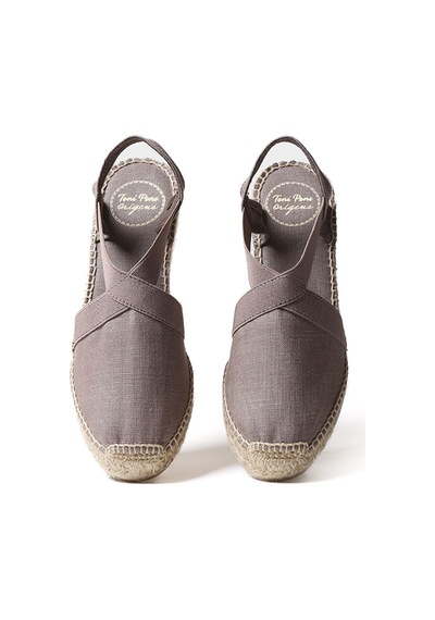 Sandalet Kadın Ter Toni Pons Elactic Linen Taupe Taba