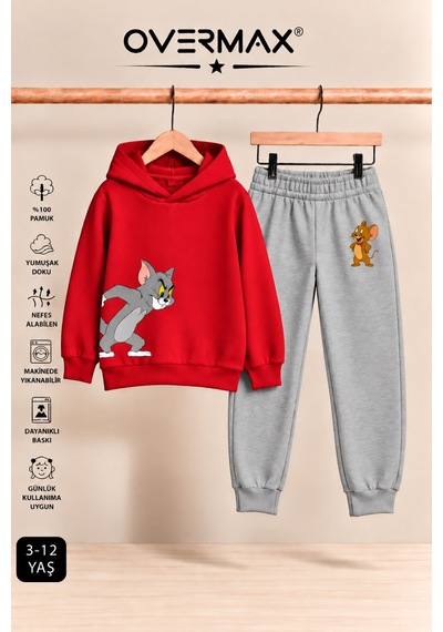 Overmax Çocuk Tom & Jerry Baskılı Kapüşonlu Eşofman Takımı 3-12 Yaş Kırmızı Üst-gri Alt - 921745268 Kırmızı Üst-gri Alt Overmax Çocuk Tom & Jerry Baskılı Kapüşonlu Eşofman Takımı 3-12 Yaş Kırmızı Üst-gri Alt - 921745268 Kırmızı Üst-gri Alt