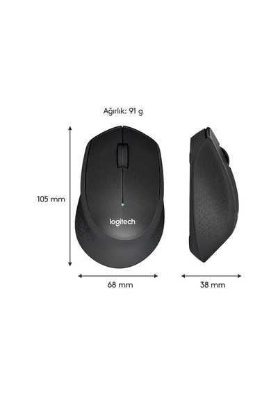 Logitech M330 Sessiz Mouse, Siyah (Outlet)