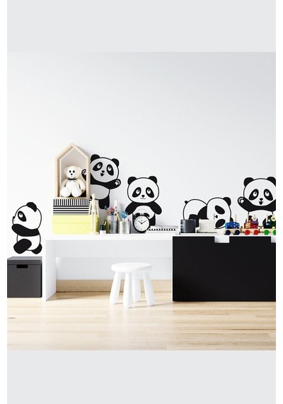 Haylaz Pandalar Duvar Sticker Seti Sm0