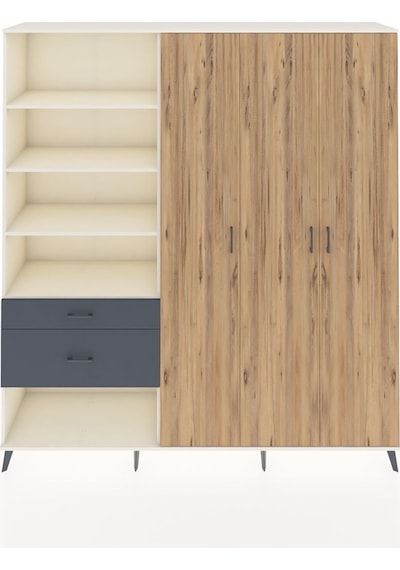 Hyperion Dolap 16 Raflı 2 Çekmeceli 3 Kapaklı 220x44x243 Aytaşı-çam/antrasit Çok Renkli Hyperion Dolap 16 Raflı 2 Çekmeceli 3 Kapaklı 220x44x243 Aytaşı-çam/antrasit Çok Renkli