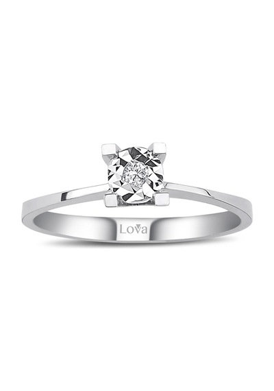 Lova 0,40 Karat Efektli Pırlanta Tektaş Yüzük - 1040101