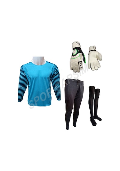 Evox Kaleci Forma,Pantolon,Lüx Çorap,Kaleci Eldiveni Set-Turuncu