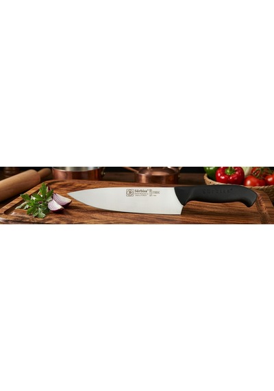 Sürbisa 61180 Şef Aşçı Bıçağı Sürmene Bıçağı Paslanmaz Çelik Profesyonel Et Kesim Doğrama İçin 34 Cm