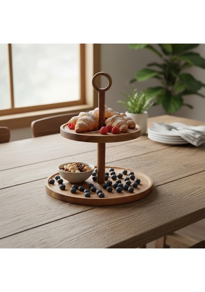Doğal Akasya Ağacından Ahşap 2 Katlı Kurabiyelik Ve Servis Tabağı Sunum Standı Çap: 18 Cm, Yükseklik: 25 Cm Doğal Ve Şık Çok Renkli Doğal Akasya Ağacından Ahşap 2 Katlı Kurabiyelik Ve Servis Tabağı Sunum Standı Çap: 18 Cm, Yükseklik: 25 Cm Doğal Ve Şık Çok Renkli