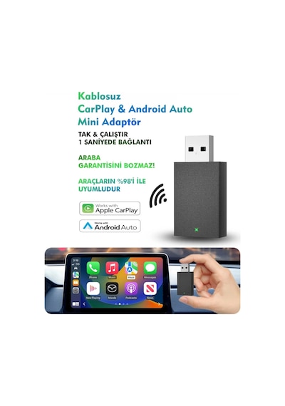 Kablosuz Android Auto/car Play Usb Dongle Cihazı