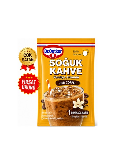 Soğuk Kahve Vanilya Aromalı Iced Coffee 50 G 1 Dakikada Hazır - 874635848 Diğer