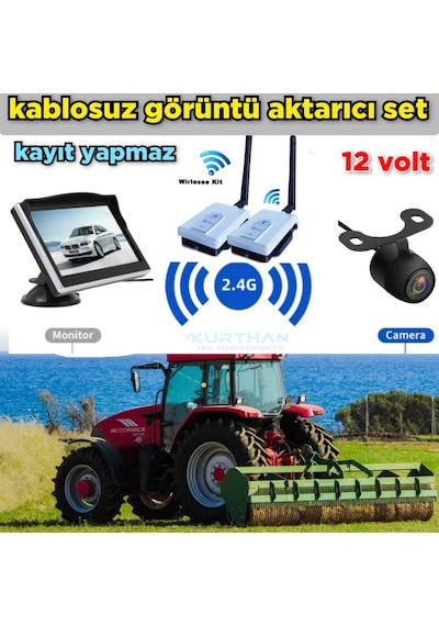 Wifi Görüntü Aktarıcı+5 İnç Monitör+ Kelebek Kamera Seti 12 Volt
