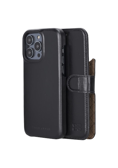 Bouletta Apple İphone 14 Pro Max Uyumlu Deri Kılıf Mw36 Rst1